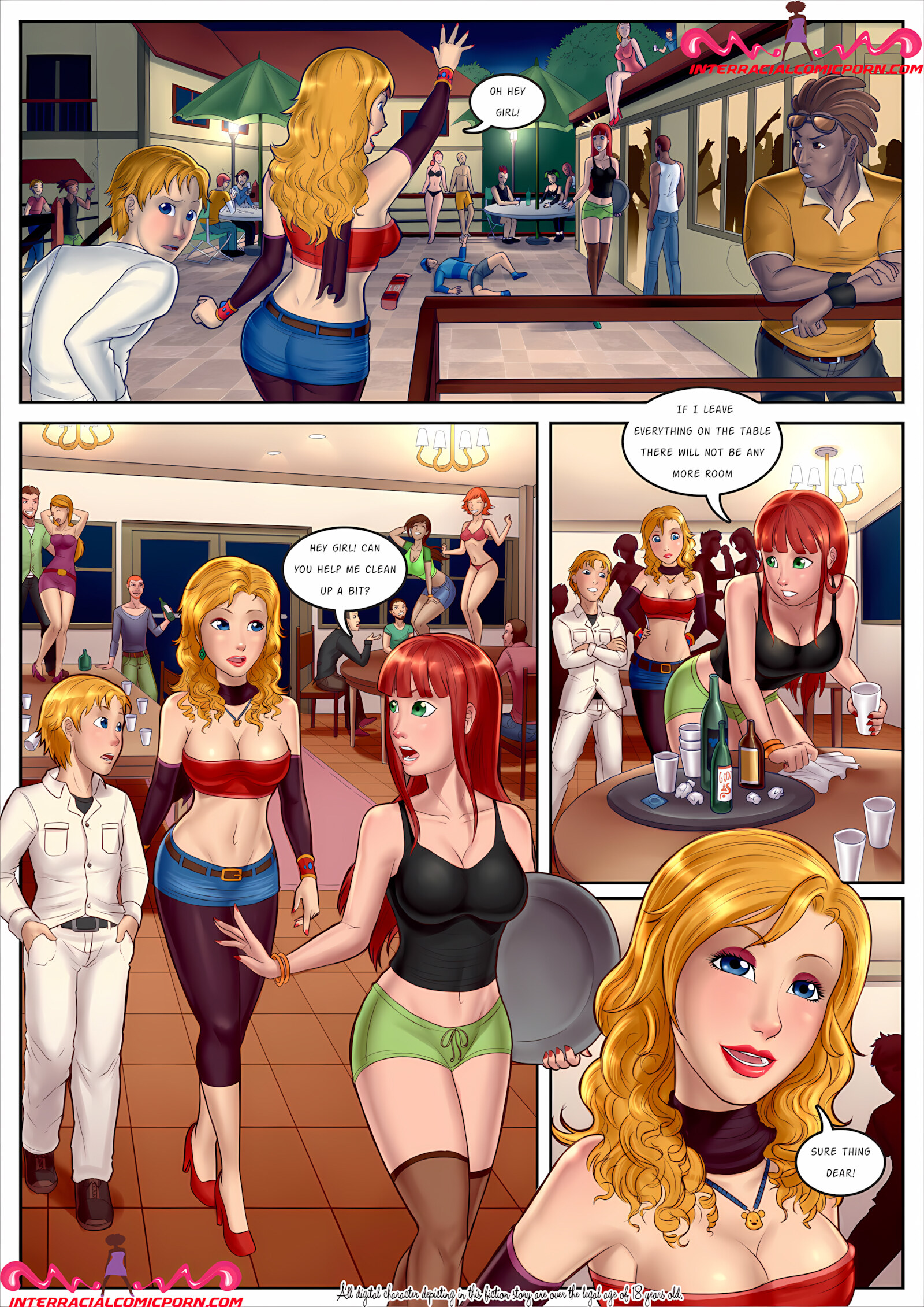 Party Slut [InterracialComicPorn], Party Slut 1, page 2 of 7