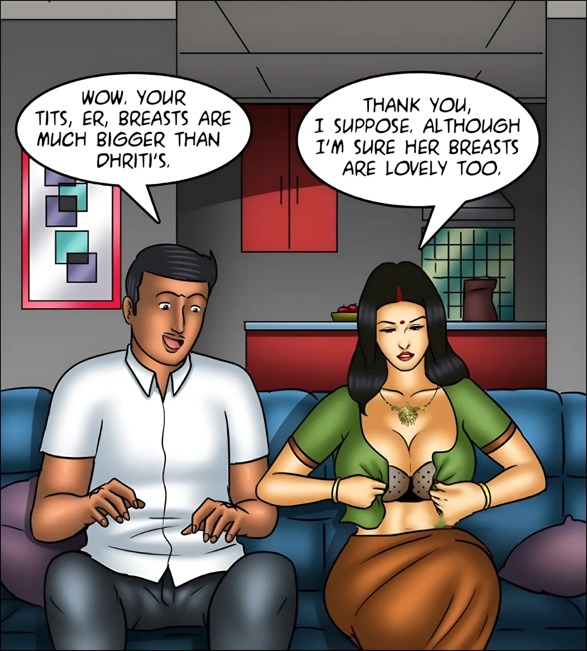 Savita Bhabhi 141-153 [Kirtu], Savita Bhabhi Episode 153 - Lessons In Lovemaking, page 55 of 139