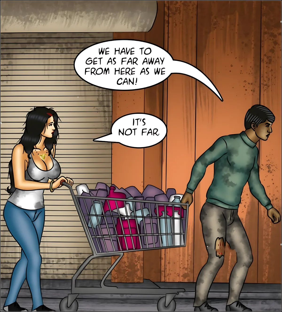 Savita Bhabhi 141-153 [Kirtu], Savita Bhabhi Episode 151 - The Last Woman on Earth, page 26 of 140