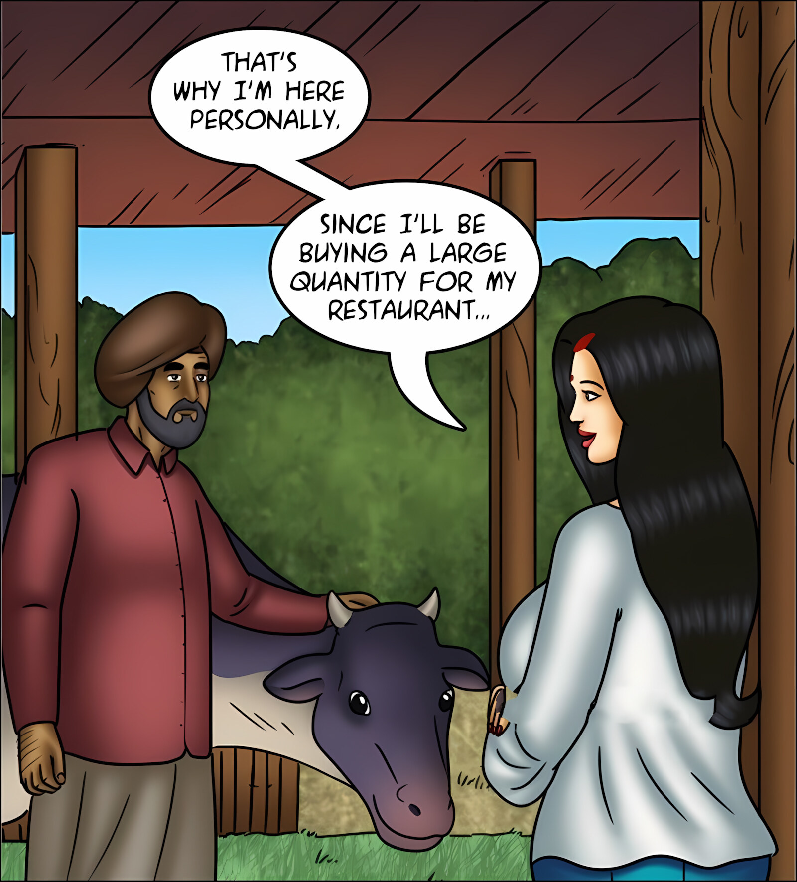 Savita Bhabhi 141-153 [Kirtu], Savita Bhabhi 144 - Milking It!, page 47 of 142