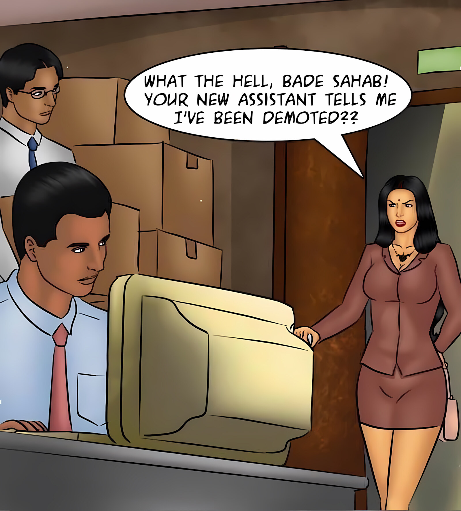 Savita Bhabhi 81-90 [Kirtu], Savita Bhabhi 86 - Employee Of The Month, page 132 of 138