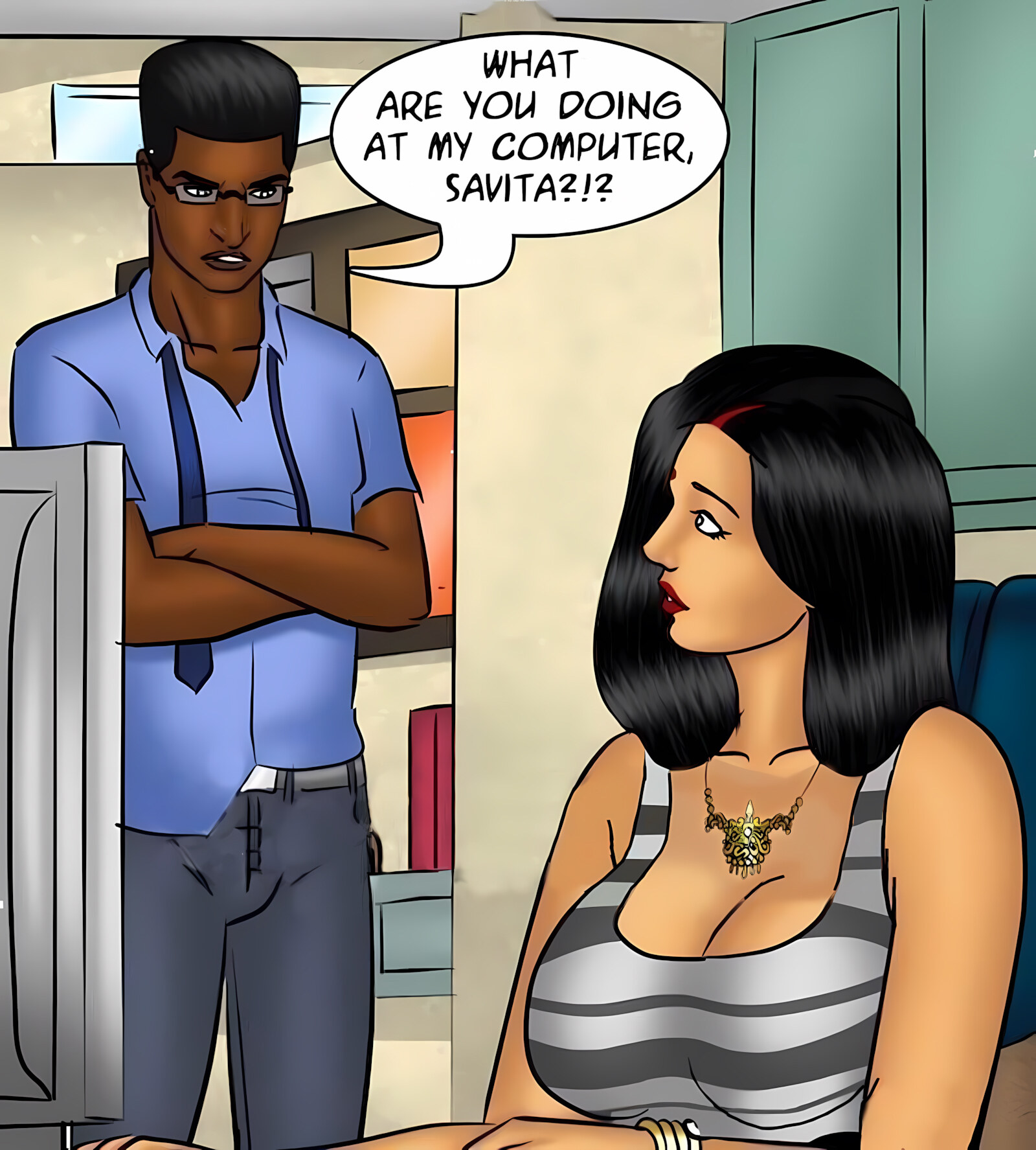 Savita Bhabhi 81-90 [Kirtu], Savita Bhabhi 86 - Employee Of The Month, page 48 of 138