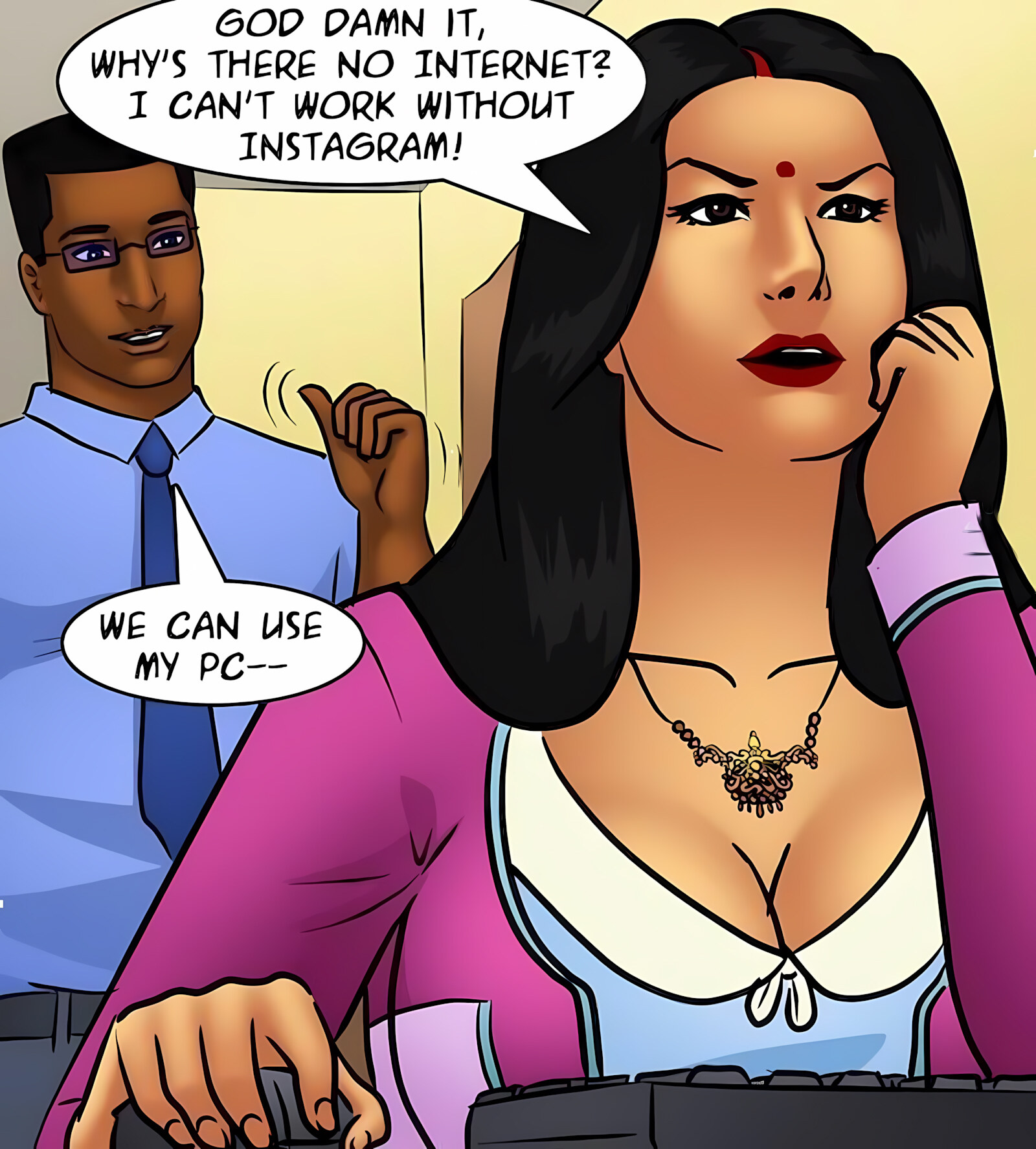 Savita Bhabhi 81-90 [Kirtu], Savita Bhabhi 85 - Back To Work, page 34 of 137