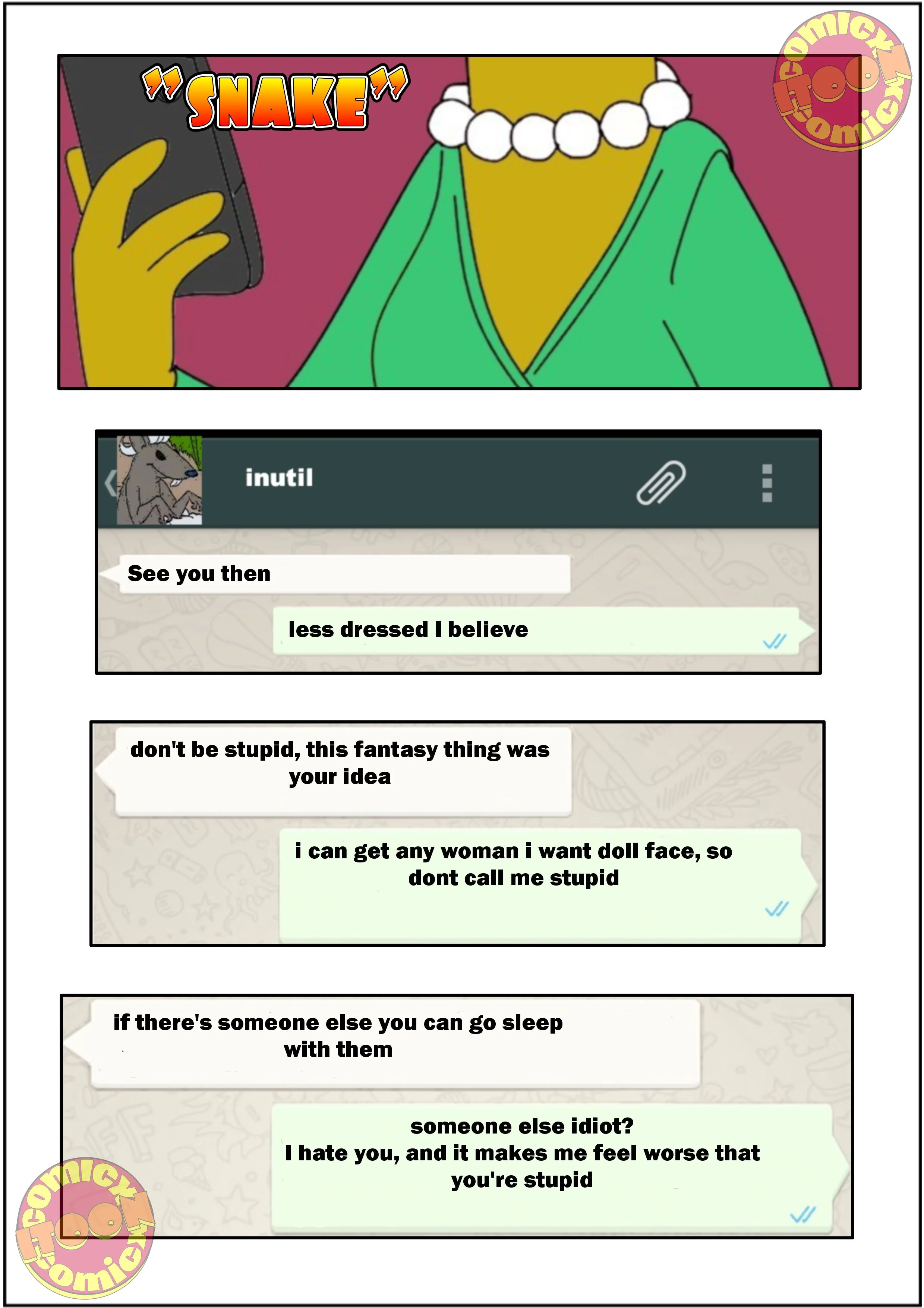The Simpsons Porn Comics Series, 4.1 . Snake 1 - Eng, page 1 of 15
