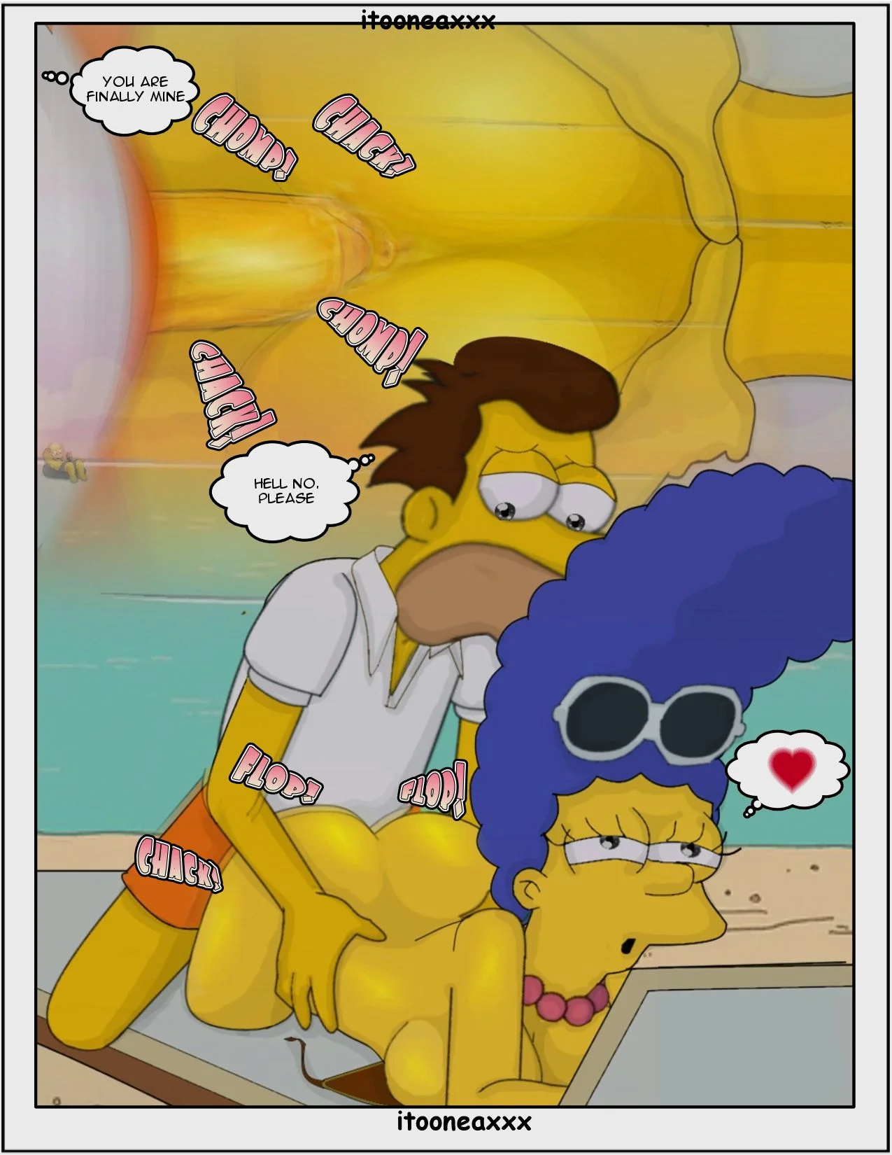 The Simpsons Porn Comics Series, 3 . On The Beach - Eng, page 11 of 13