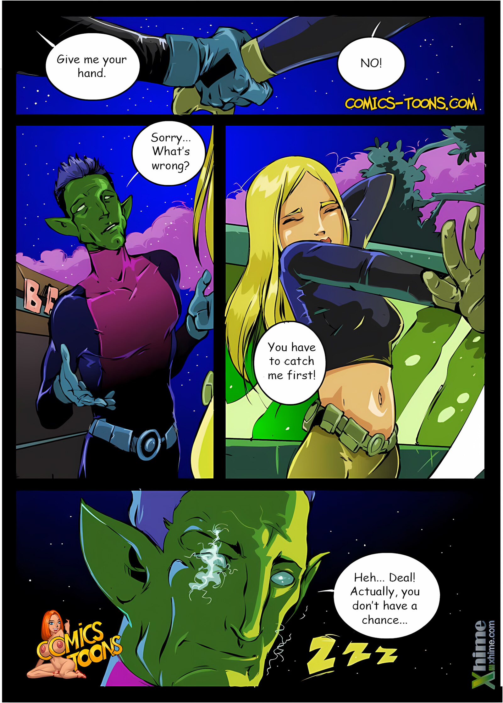 Terra and Beast Boy (Teen Titans) [Okunev], Terra and Beast Boy (Teen Titans), page 3 of 20
