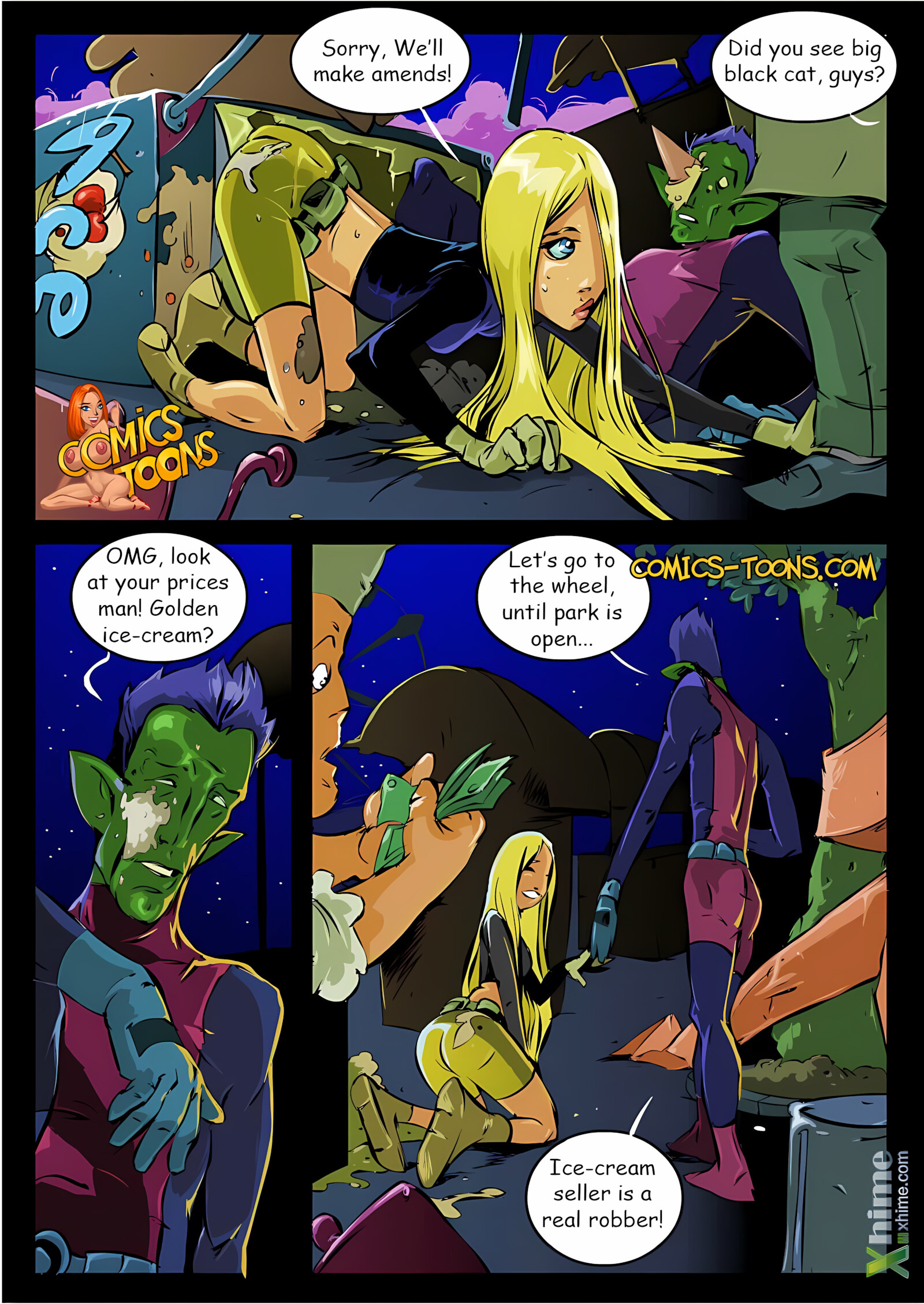 Terra and Beast Boy (Teen Titans) [Okunev], Terra and Beast Boy (Teen Titans), page 8 of 20