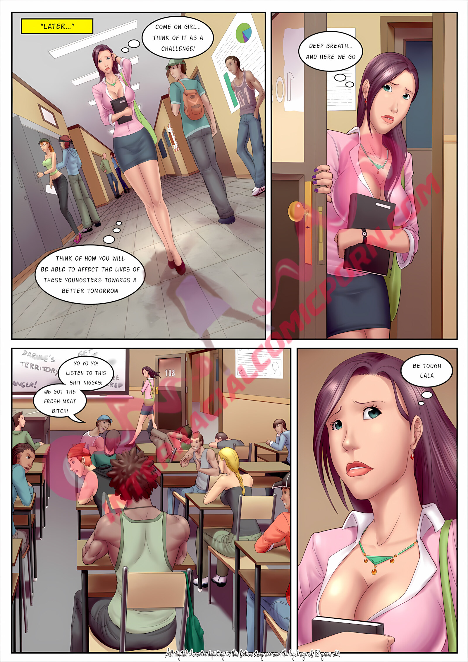 The New Teacher [InterracialComicPorn], The New Teacher 1, page 2 of 18