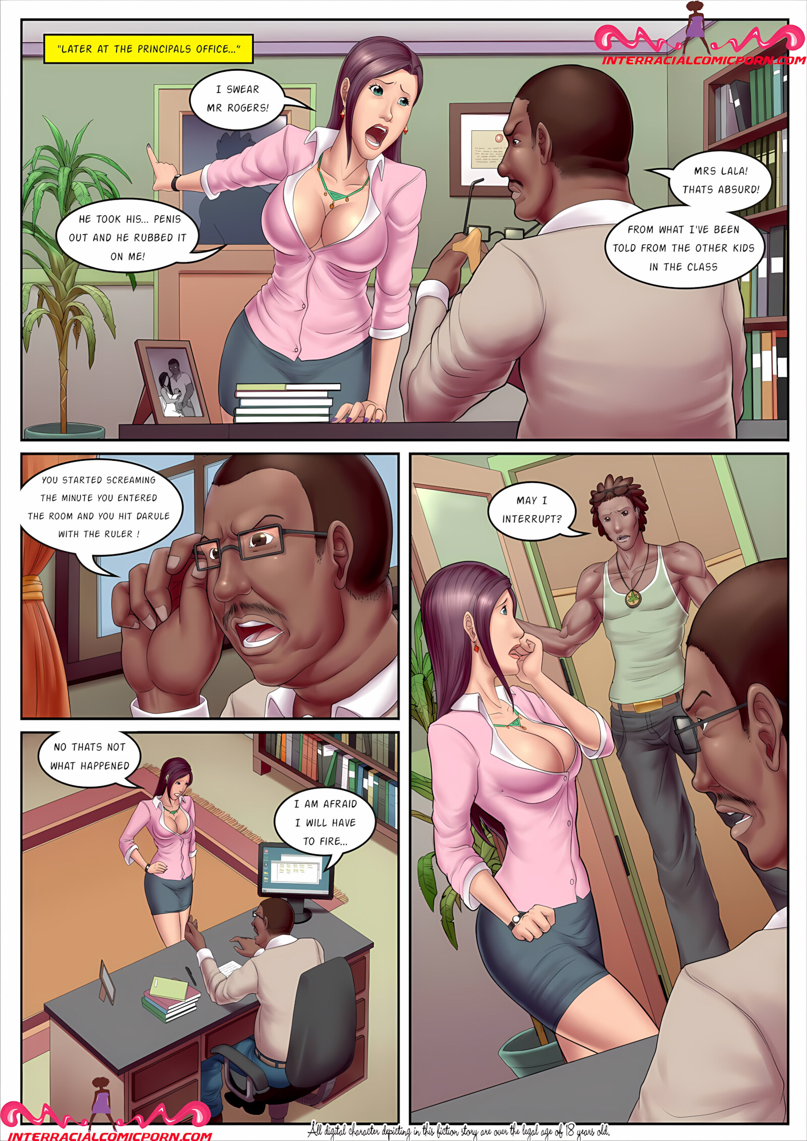 The New Teacher [InterracialComicPorn], The New Teacher 1, page 6 of 18