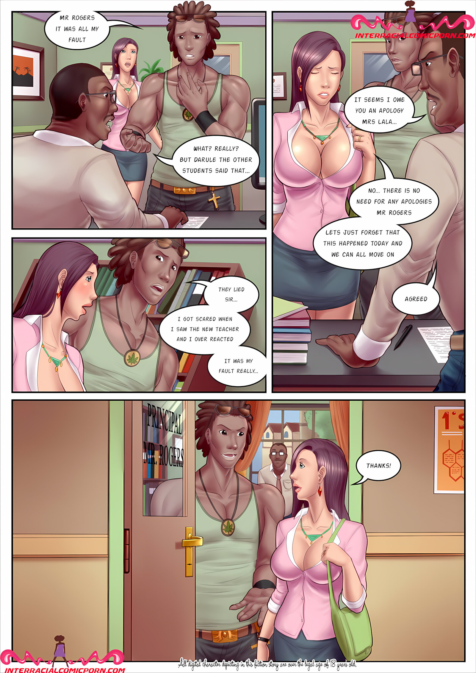 The New Teacher [InterracialComicPorn], The New Teacher 1, page 7 of 18