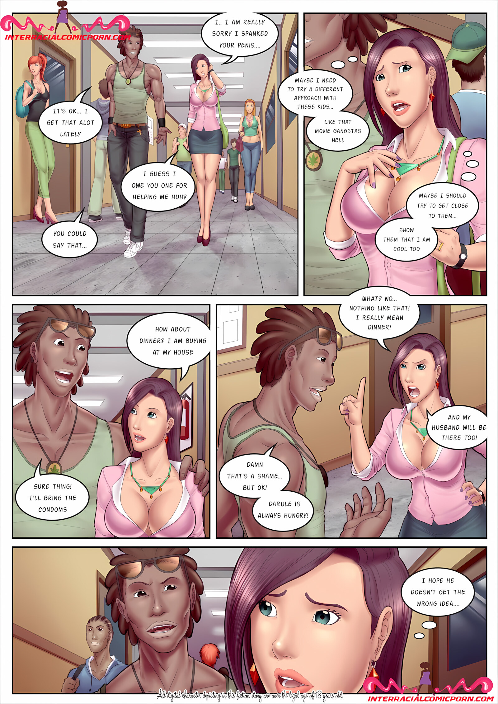 The New Teacher [InterracialComicPorn], The New Teacher 1, page 8 of 18