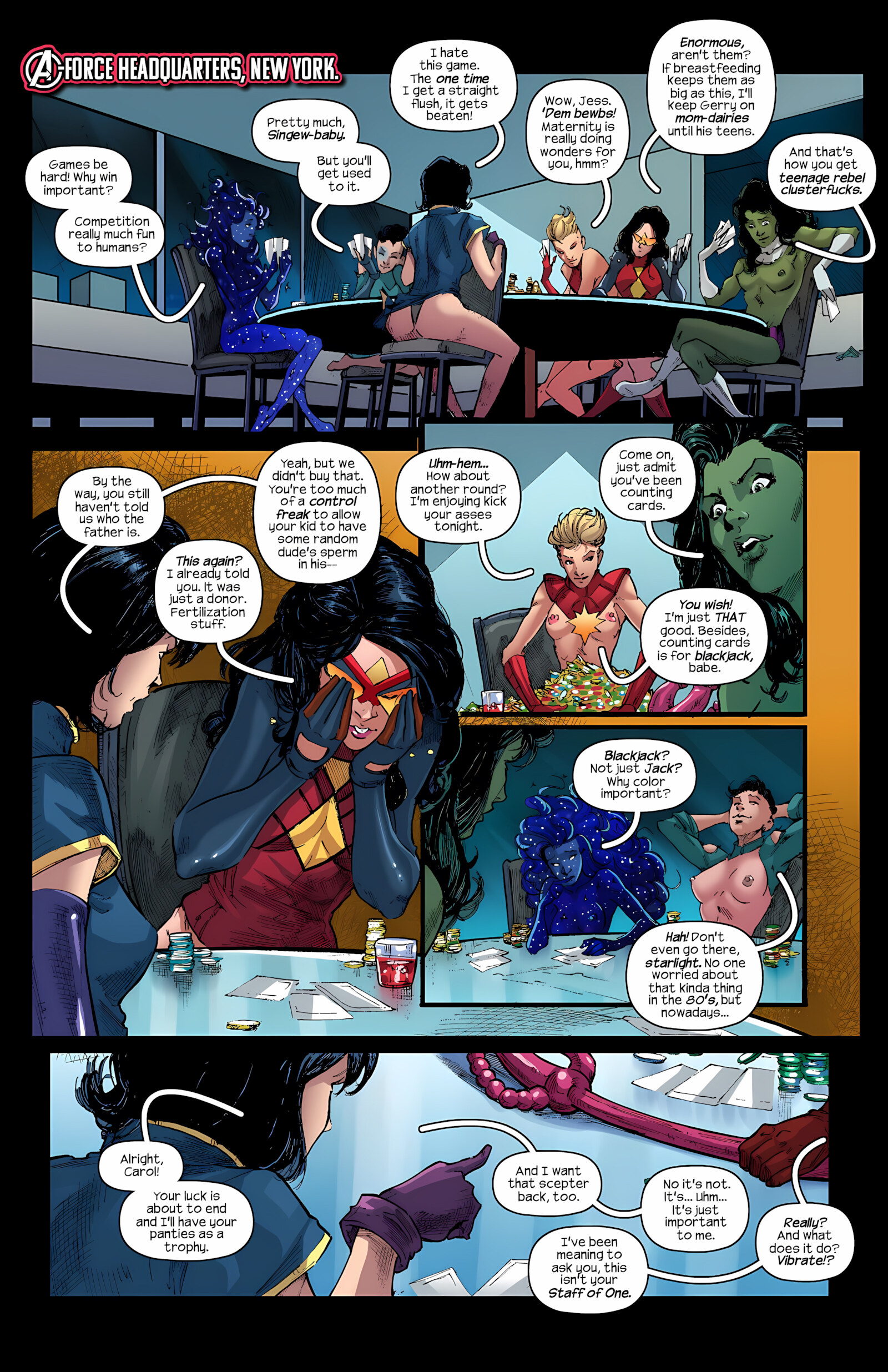 A-Force Strip Poker Stars [Tracy Scops], A-Force Strip Poker Stars, page 3 of 11