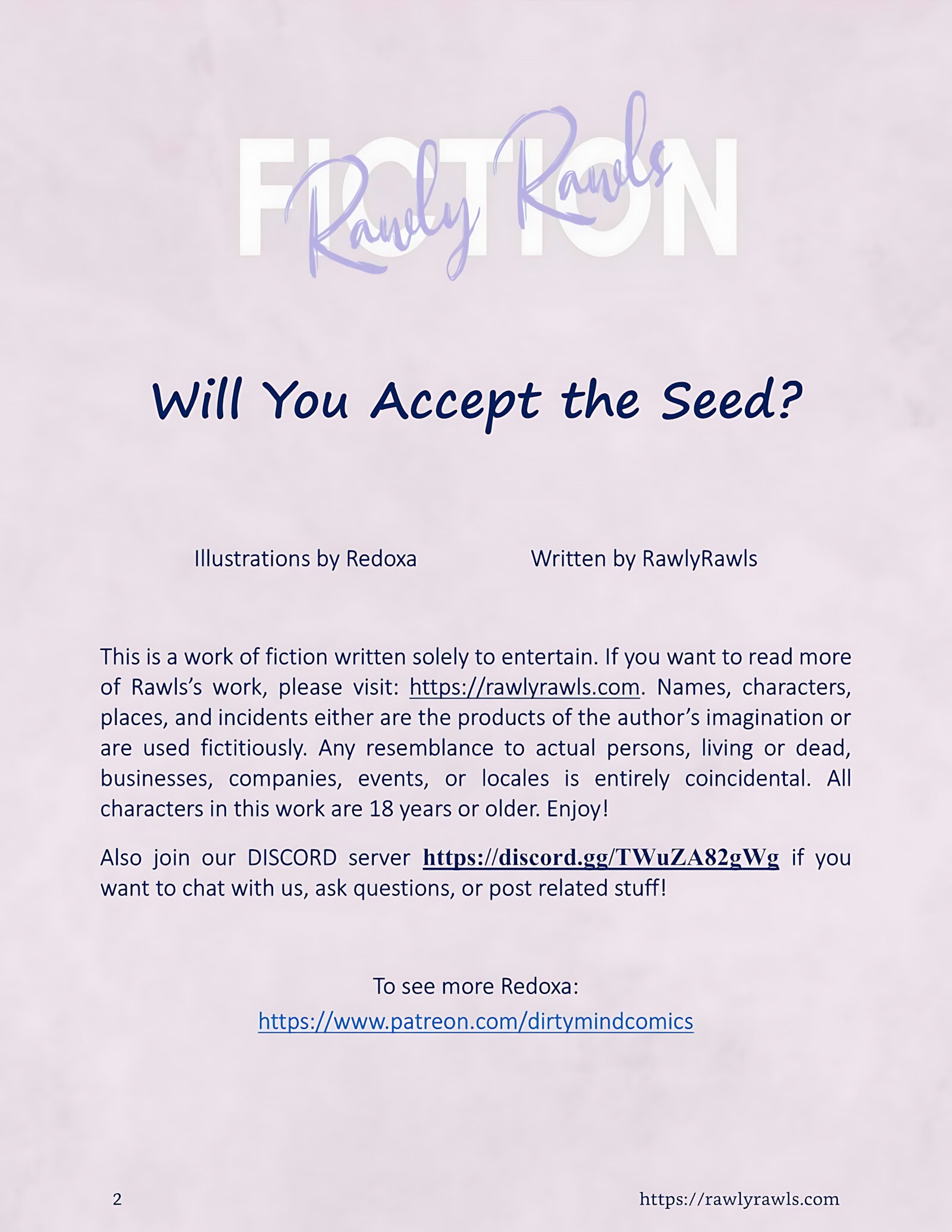 Will You Accept The Seed [Redoxa , RawlyRawls], Will You Accept The Seed, page 2 of 31