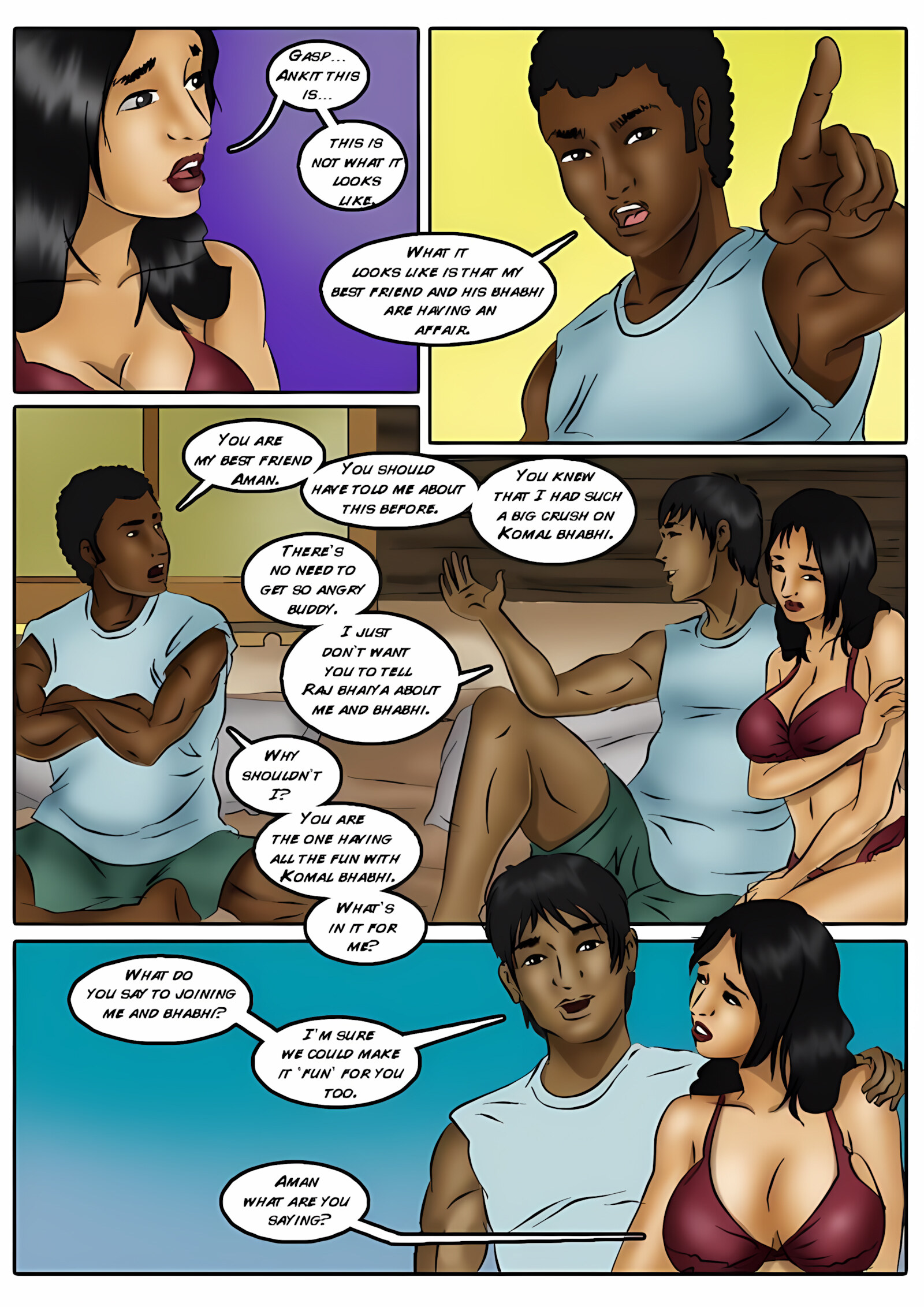 XXX Apartments [Kirtu], XXX Apartments - Busty Bhabhi at the Beach - Chapter 8 [Kirtu], page 9 of 31