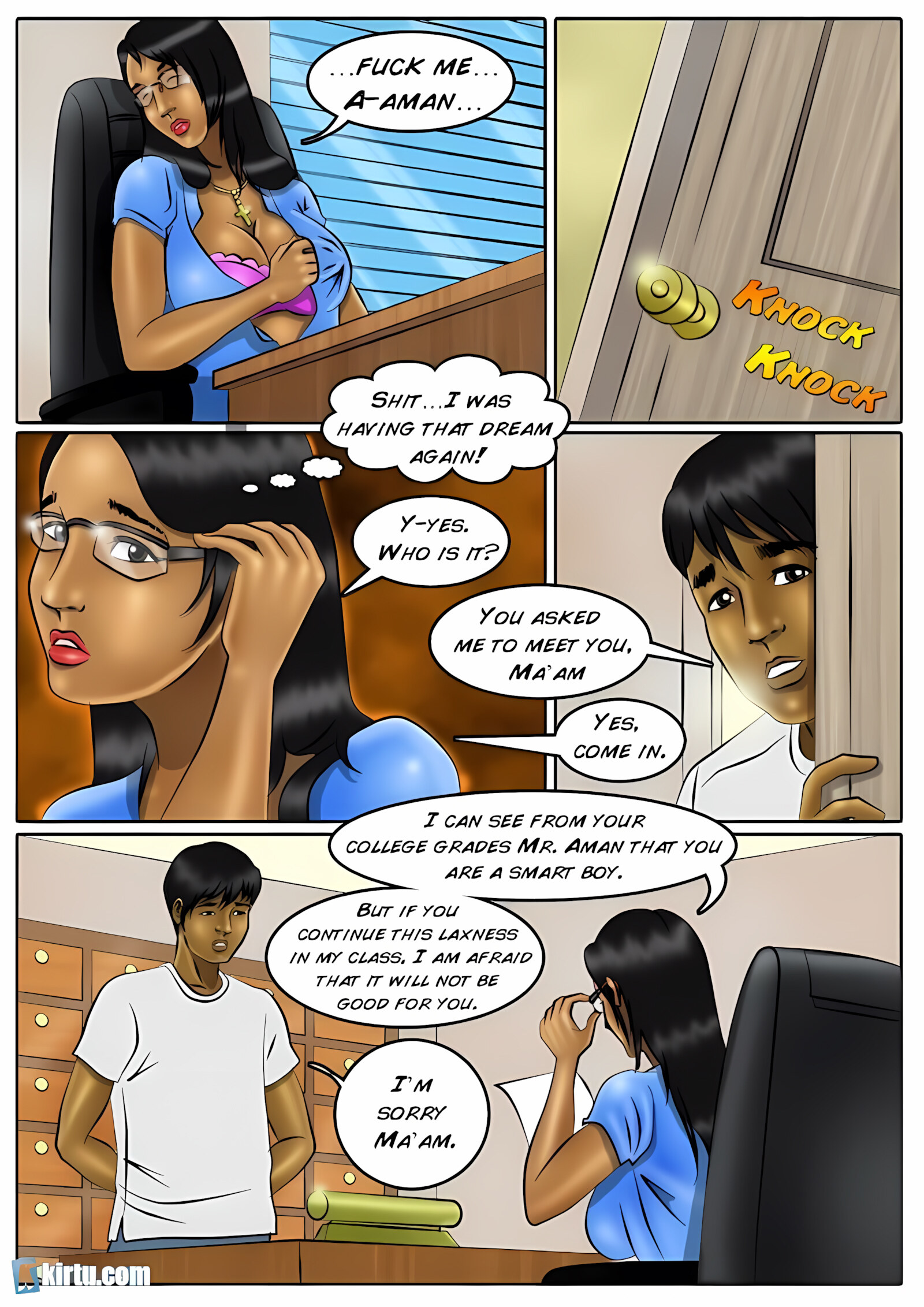 XXX Apartments [Kirtu], XXX Apartments - Teaching the Teacher a Lesson… - Chapter 2, page 7 of 32