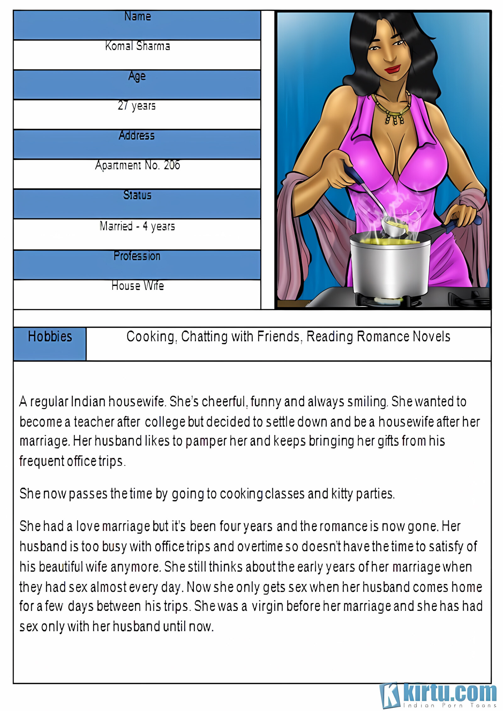 XXX Apartments [Kirtu], XXX Apartments - A Good bhabhi cares for her Devar - Chapter 1, page 2 of 34