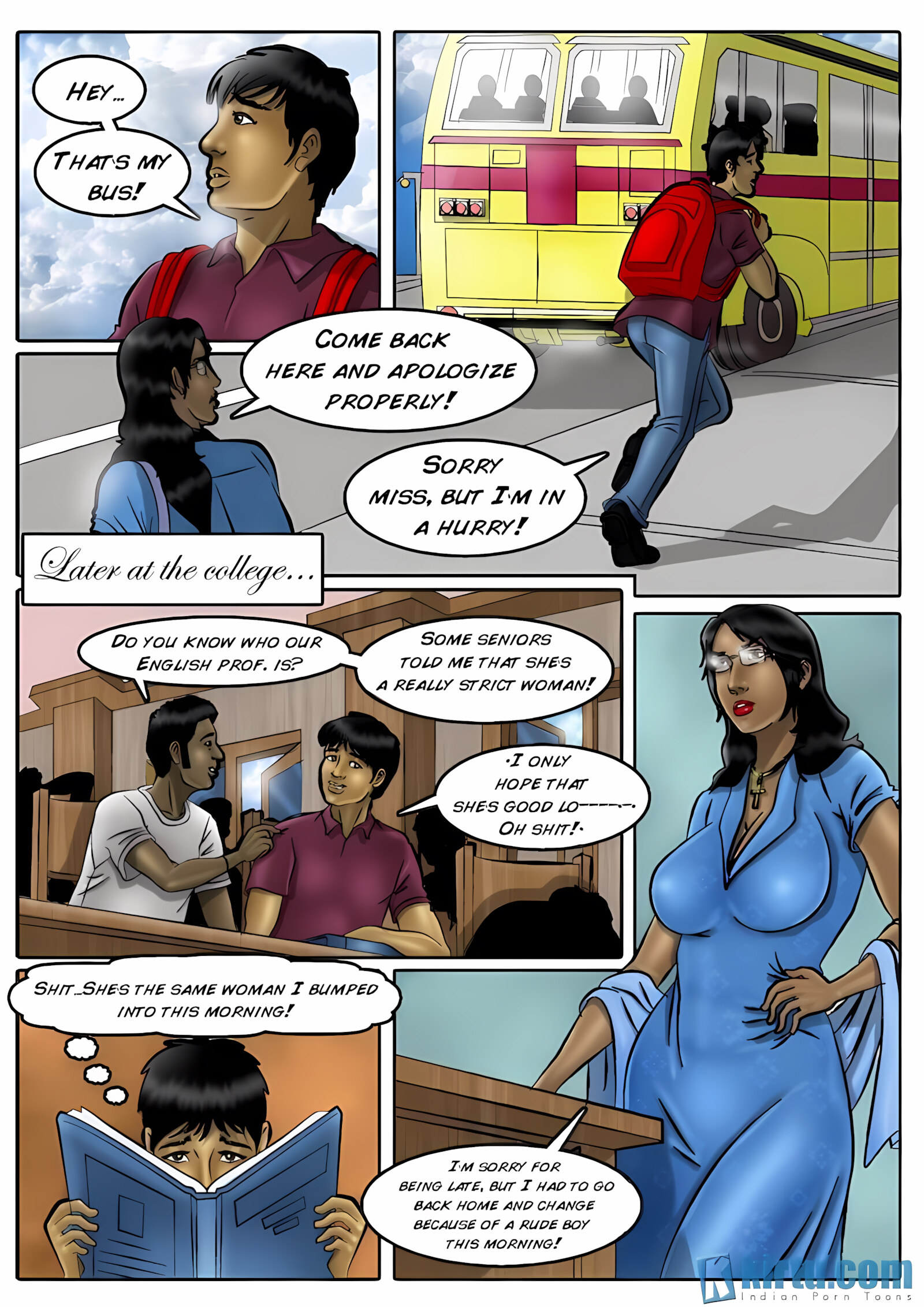 XXX Apartments [Kirtu], XXX Apartments - A Good bhabhi cares for her Devar - Chapter 1, page 7 of 34