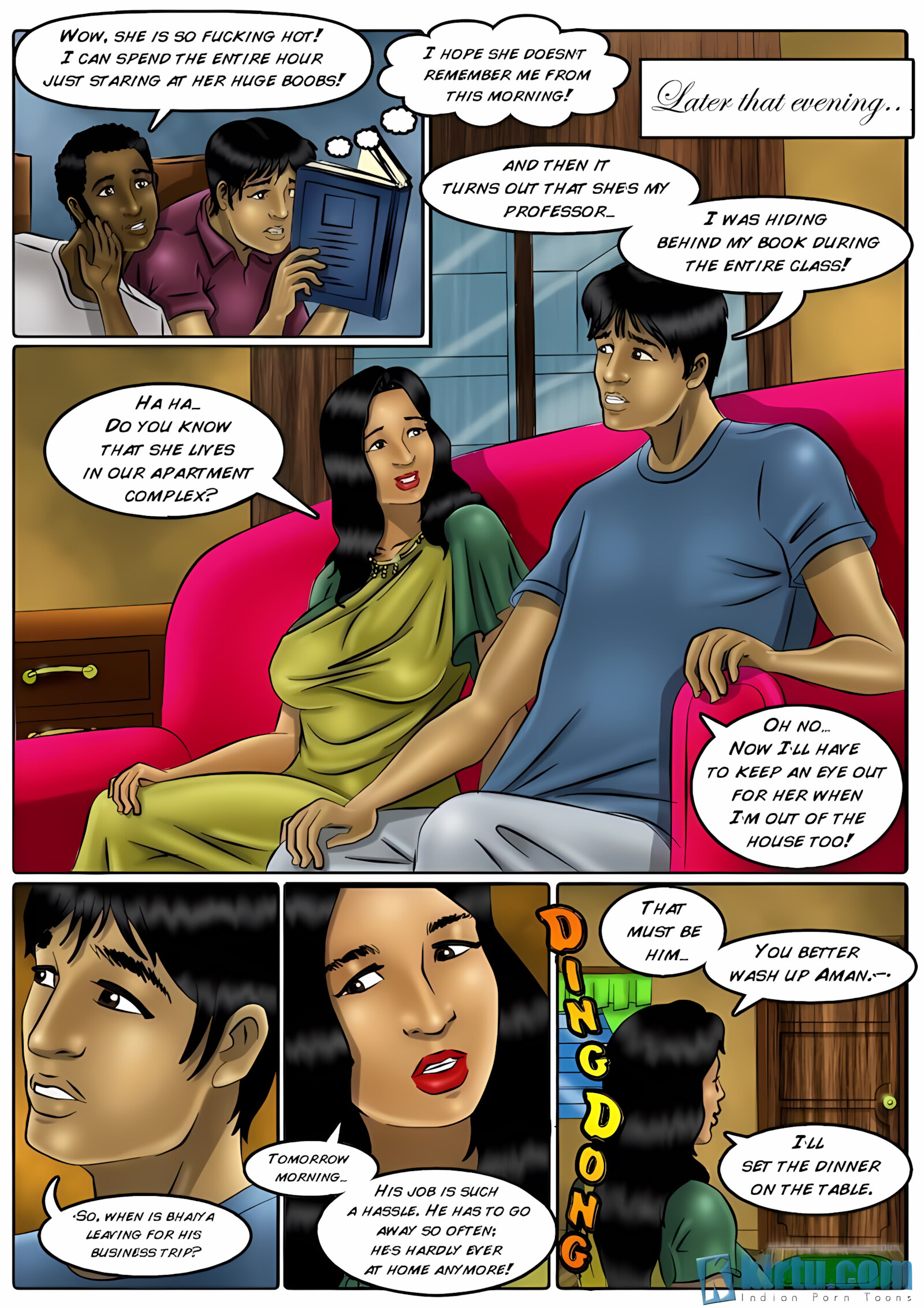 XXX Apartments [Kirtu], XXX Apartments - A Good bhabhi cares for her Devar - Chapter 1, page 8 of 34