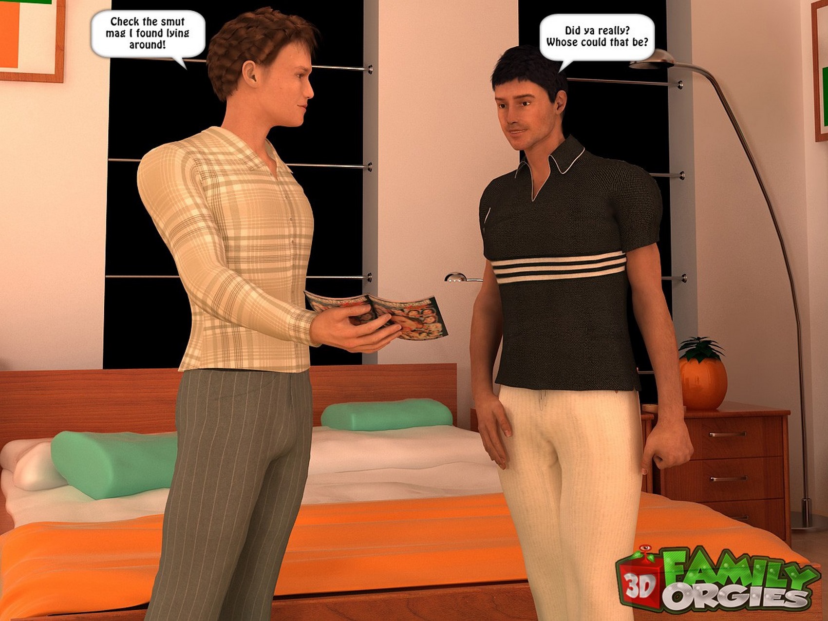 Brothers do a busty momma [3DFamilyOrgies], Brothers do a busty momma, page 1 of 50
