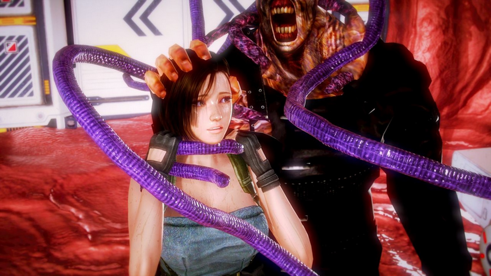 Defeated by Nemesis (Resident Evil) [Amatsu Shimai], Defeated by Nemesis (Resident Evil), page 8 of 20