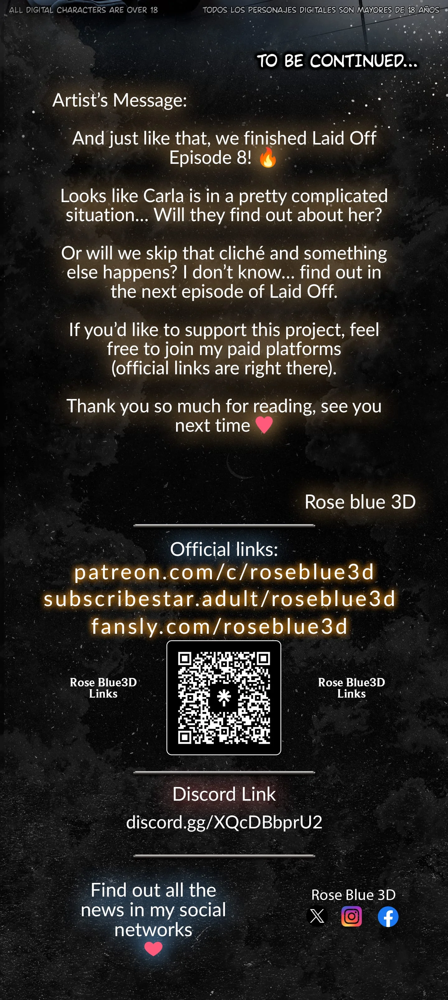 Dismissed [Rose Blue 3D], 8 . Dismissed - Ch.8, page 115 of 115